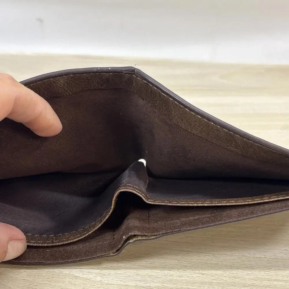 Men's Middle Bi-Fold Faux Leather USA Wallet
